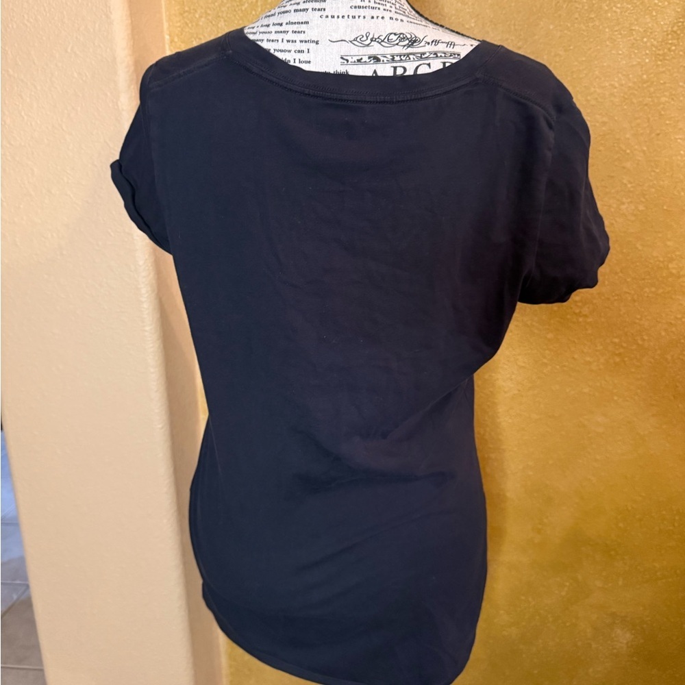 Nike Women's Black V-Neck Top - Picture 3 of 4
